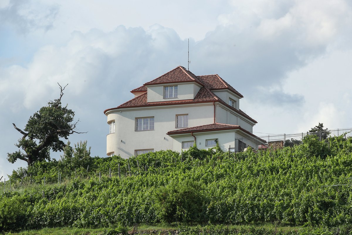 Bydlení Dany Morávkové v Modřanech: Vila leží ve svahu nad terasovitou vinicí