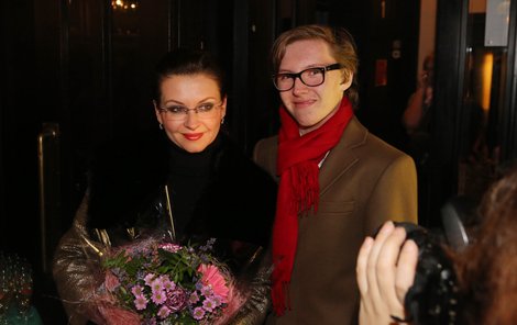 Dana Morávková se ve společnosti objevila se synem Petrem.
