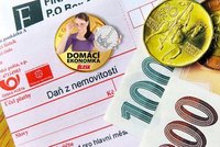 Nezapomeňte zaplatit daň z nemovitosti. Letos bez poštovního poplatku