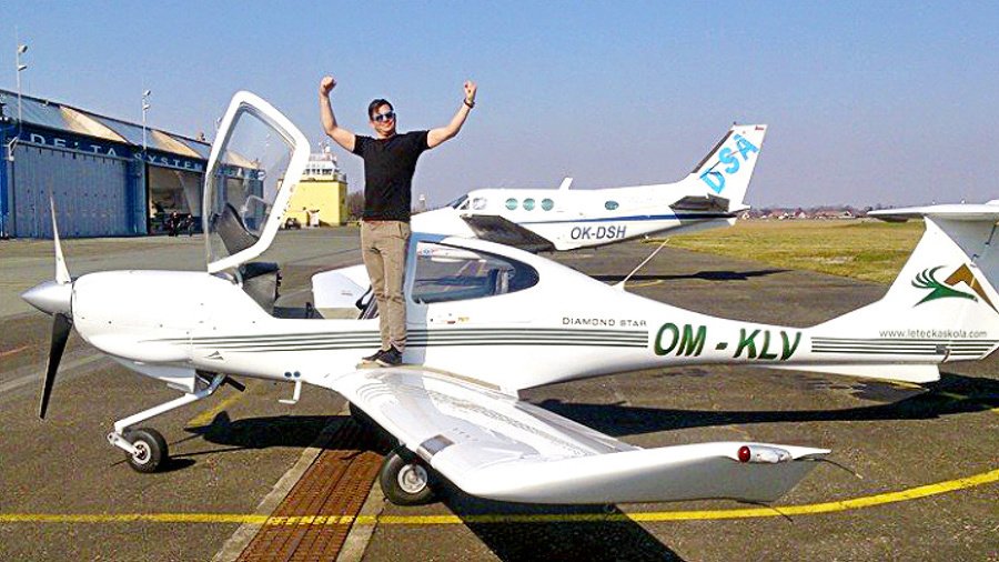 Letoun značky OM-KLV si Dangl pořídil v roce 2015 jako svůj vůbec první.