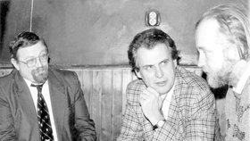 Daniel Kroupa s Milošem Zemanem v roce 1991