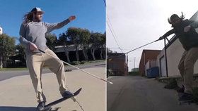 Daniel Mancina je nevidomý, ale stále jezdí na skateboardu.