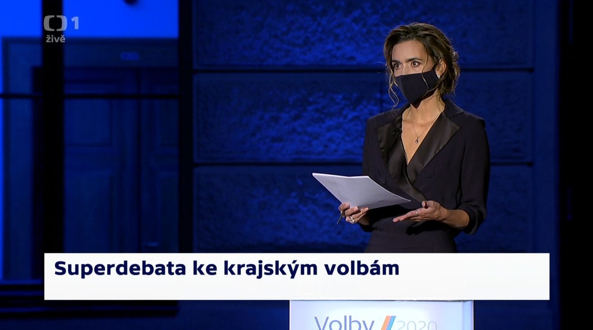 Předvolební superdebatu České televize moderovala Daniela Písařovicová.