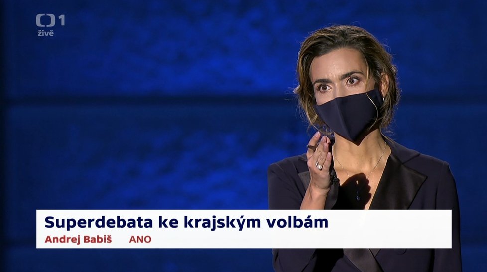 Předvolební superdebatu České televize moderovala Daniela Písařovicová.