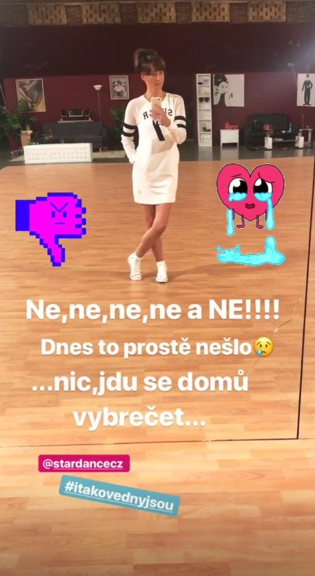 Daniela Šinkorová během tréninku na StarDance