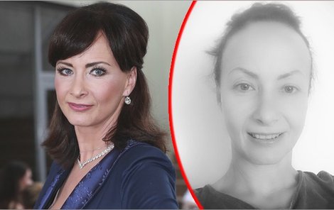 Daniela Šinkorová nalíčená a bez makeupu.