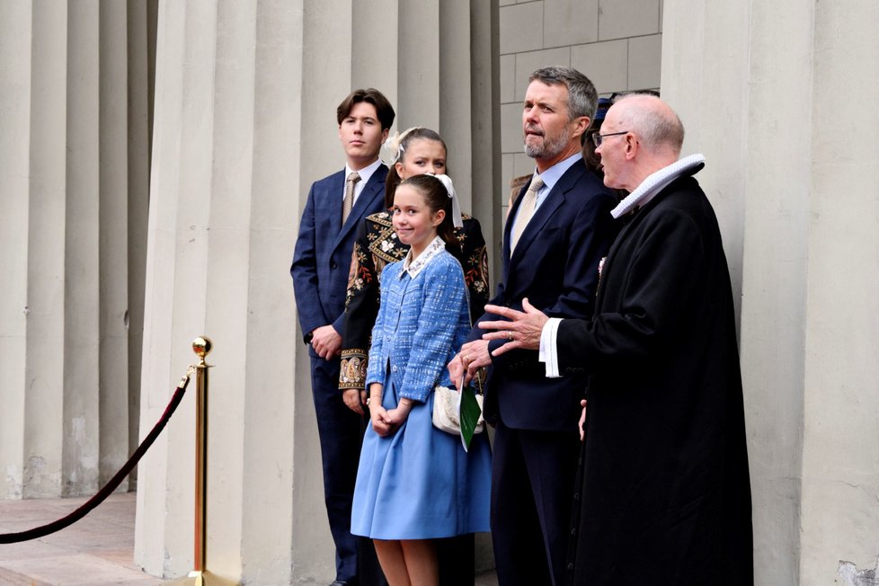Dánský princ Frederik s dětmi