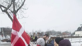 Mnoho Dánů proti přítomnosti migrantů v zemi protestuje.