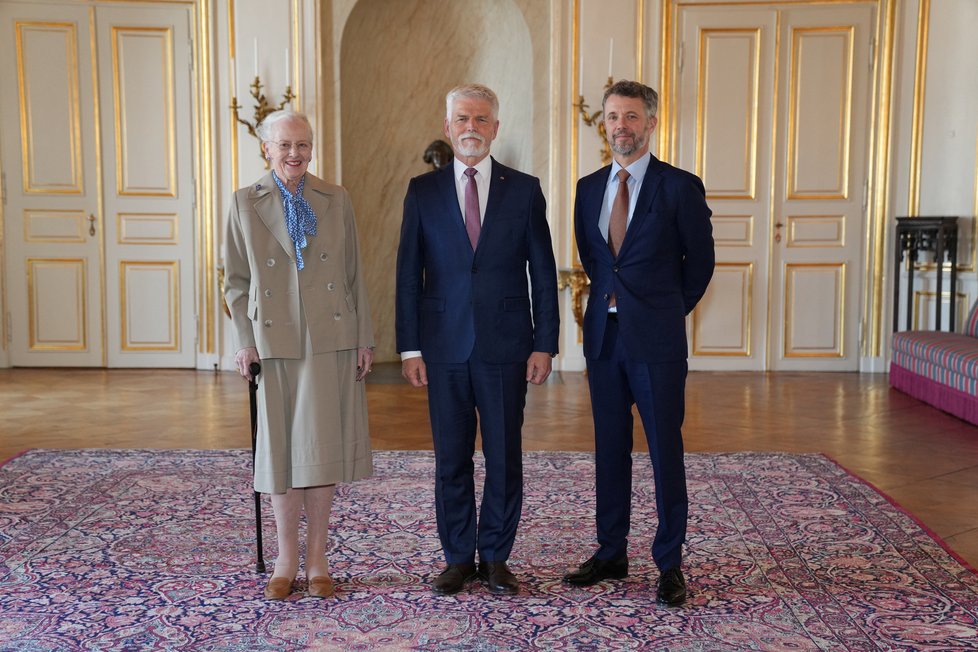 Prezident Petr Pavel se v Dánsku setkal s královnou a korunním princem.