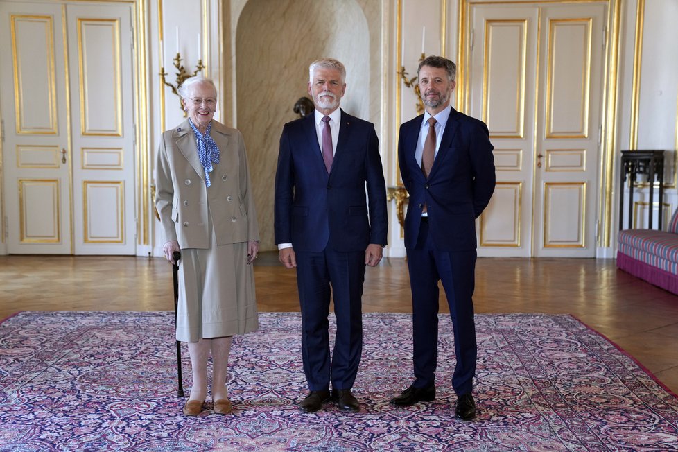 Prezident Petr Pavel se v dánsku setkal s královnou a korunním princem.