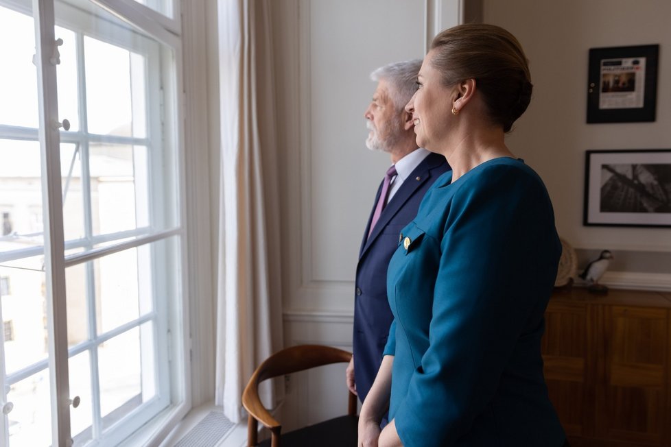Prezident Pavel v Dánsku: Sešel se s premiérkou Mette Frederiksenovou (15.5.2023).