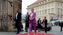 Pražský supersummit 2022: Na summit se zpožděním dorazila Mette Frederiksenová, dánská premiérka (7.10.2022)