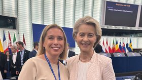 Europoslankyně Danuše Nerudová (STAN) s Ursulou von der Leynovou