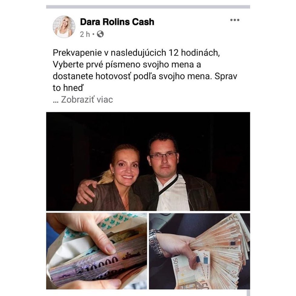 Dara Rolins je novou obětí falešných soutěží, které z fanoušků lákají peníze