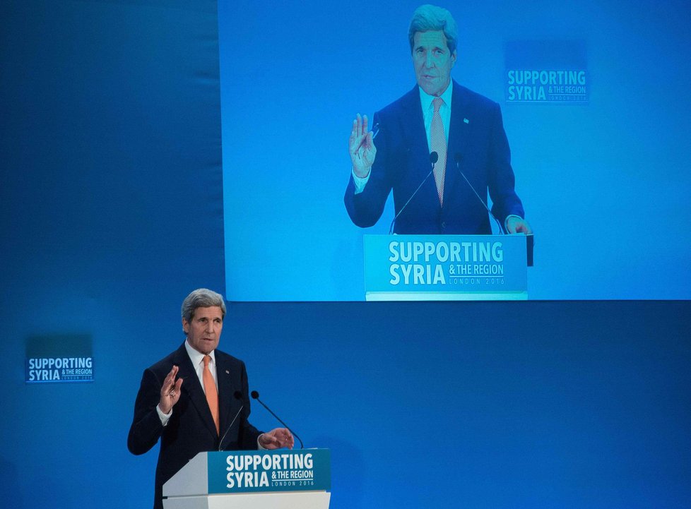 Dárcovskou konferenci pro Sýrii přivítal Londýn: John Kerry