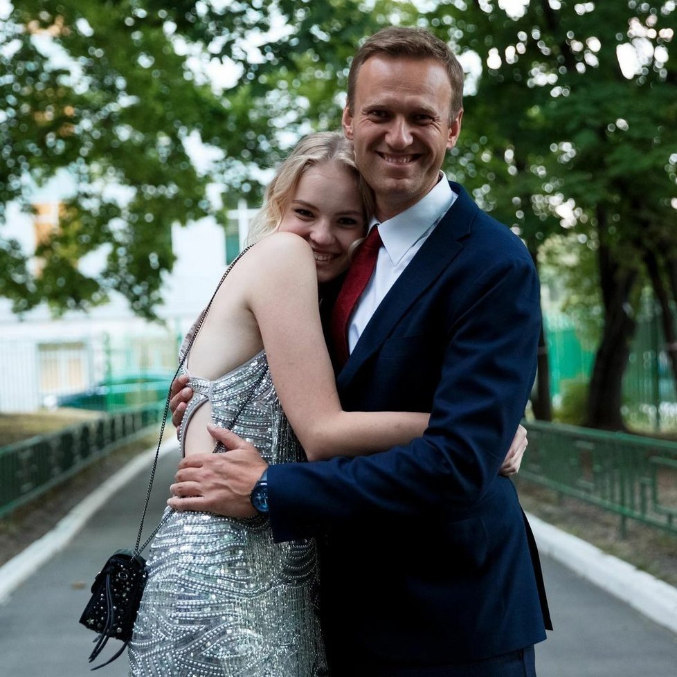 Daria Navalná se svým otcem Alexejem Navalným