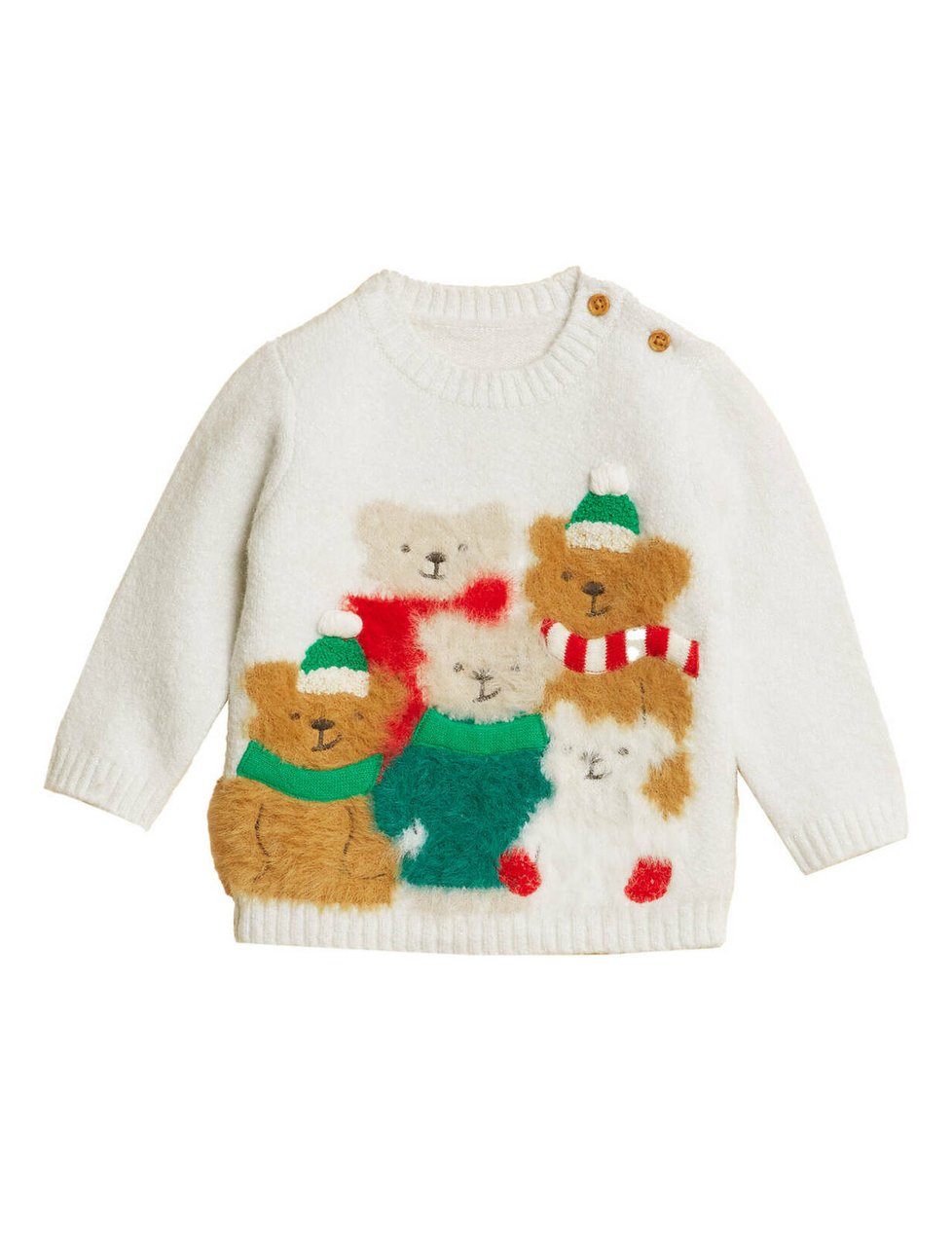 Vánoční svetr s medvídky pro děti, 429 kč, Marks & Spencer