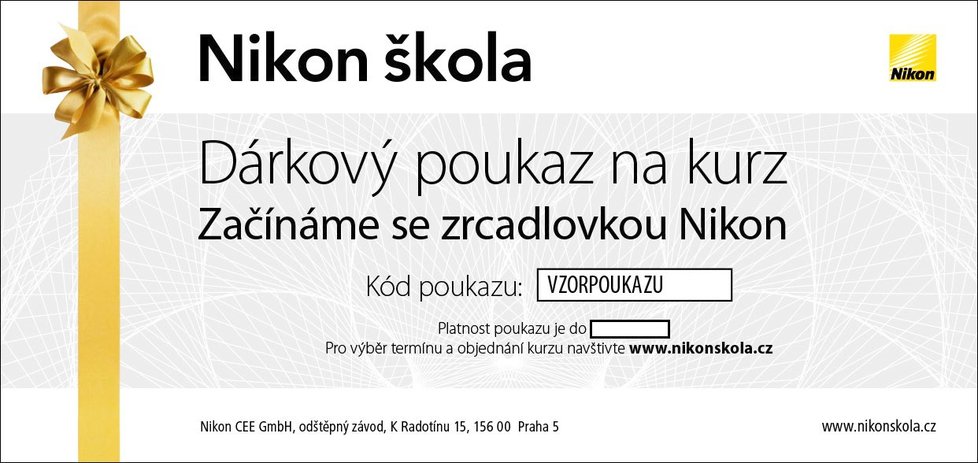 Fotografický kurz! Víte o tom, že váš táta tajně touží umět parádně fotit? Právě proto je skvělým dárkem k letošnímu dni otců poukaz na kurz v Nikon škole, kde je možné se naučit vše od základů používání zrcadlovky až po jednotlivé foto žánry. Poukazy je možné zakoupit online od ceny 1490 Kč na www.nikonskola.cz