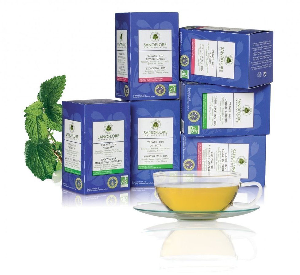 Bylinné čaje Bio Sanoflore pro krásu i zdraví pocházejí z ekologického zemědělství, SANOFLORE, 140 Kč/bal.