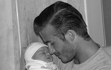 David Beckham a jeho drobeček.