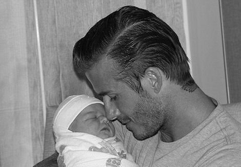 David Beckham a jeho drobeček.