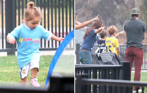 Princezna z ní nebude. Malá Harper Beckham se potatila a hrála o víkendu fotbal! 