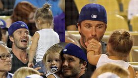Milující táta David Beckham: S Harper dováděli na baseballu