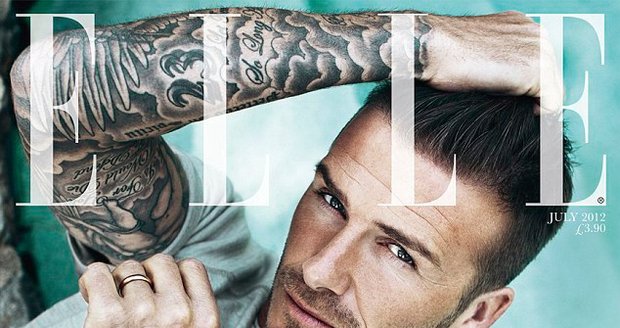 David Beckham na obálce červencového vydání britského Elle