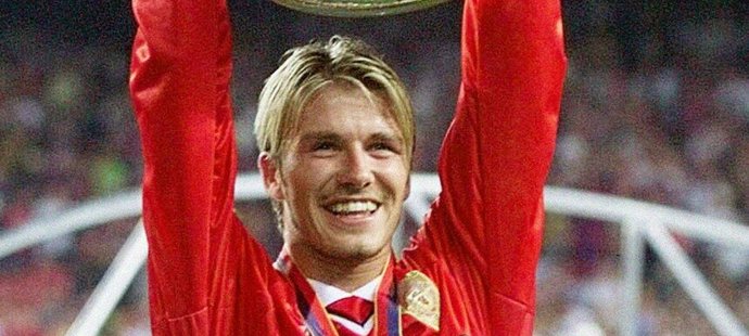 David Beckham vyhrál v roce 1999 Ligu mistrů s Manchesterem United