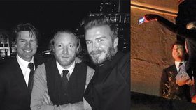 David Beckham, Guy Ritchie a Tom Cruise si udělali selfíčko na Wellingtonově oblouku