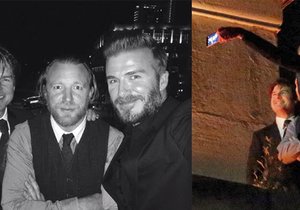 David Beckham, Guy Ritchie a Tom Cruise si udělali selfíčko na Wellingtonově oblouku