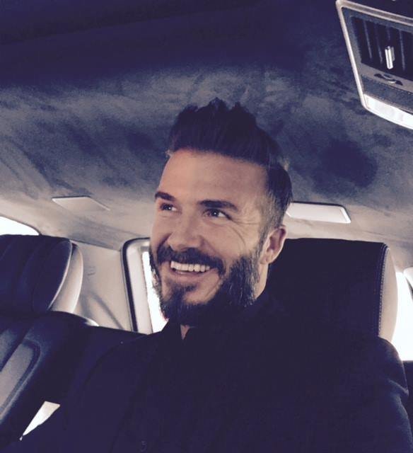 David Beckham při cestě na svou party