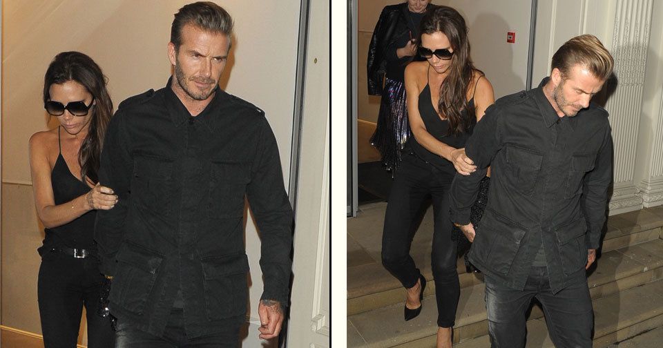 David Beckham nevypadal dvakrát nadšeně, když si táhl svou potácející se ženušku.