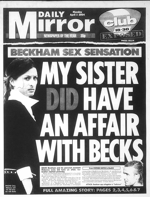 Dokument Beckham se dopustil plagiátorství… Pozměnil soudobou titulní stranu britského deníku Daily Mirror, aby vše Beckhamovi hrálo do karet! Dokument Beckham se dopustil plagiátorství… Pozměnil soudobou titulní stranu britského deníku Daily Mirror, aby vše Beckhamovi hrálo do karet!