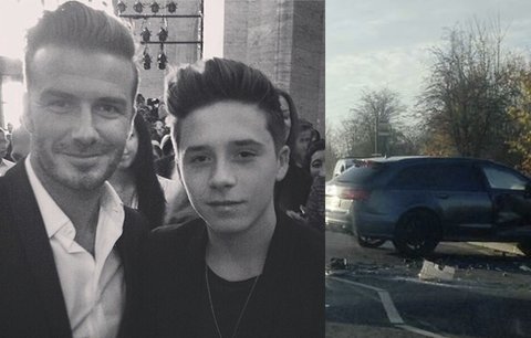 David Beckham boural! V autě s ním jel 15letý syn!