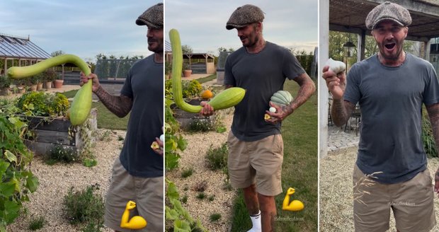 David Beckham se pochlubil svou úrodou.