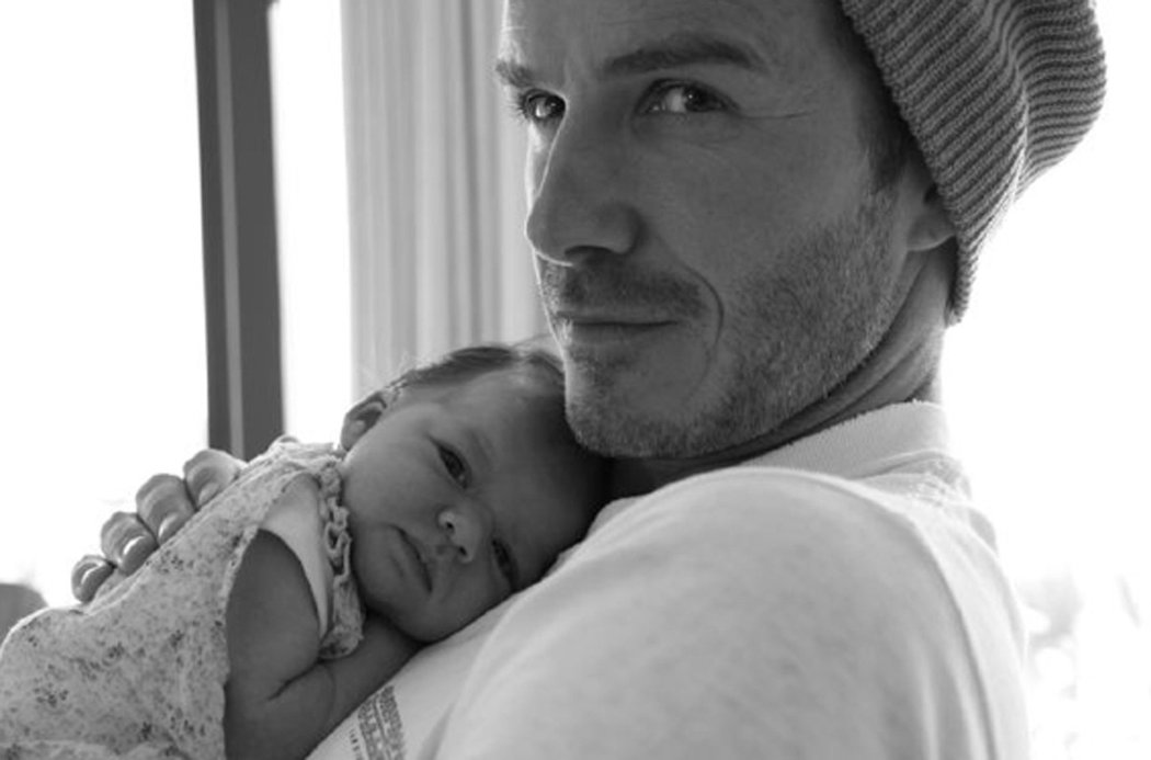 První společná fotka tatínka Davida Beckhama s dcerkou Harper Seven