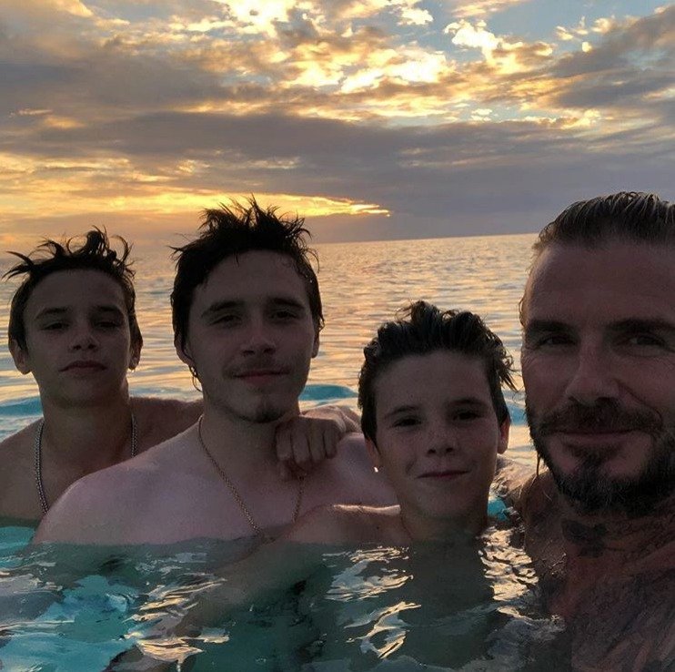 David Beckham a jeho synové