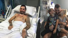 David Braham (40) z Velké Británie zůstal paralyzovaný od hlavy dolů poté, co se najedl kuřecího masa.