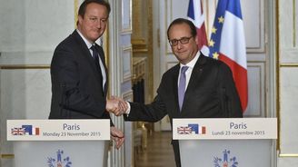 Posílíme spolupráci, slíbil Cameron v Paříži. Chce bombardovat IS