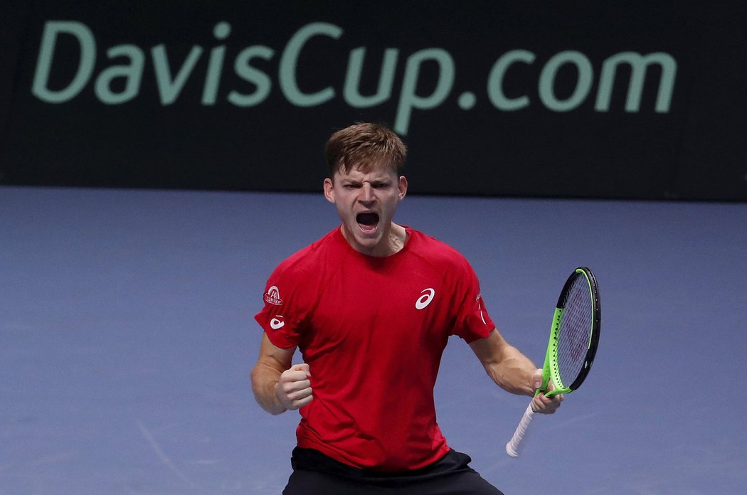 David Goffin slaví první bod pro Belgii