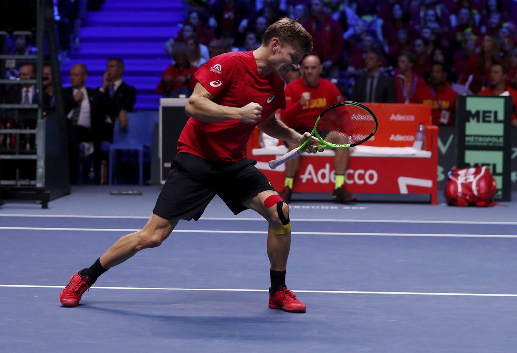 David Goffin po dalším vítězném míči