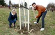David Kremeň a Zuzana Bubílková na akci v Řeporyjích zasadili strom David Kremeň a Zuzana Bubílková na akci v Řeporyjích zasadili strom