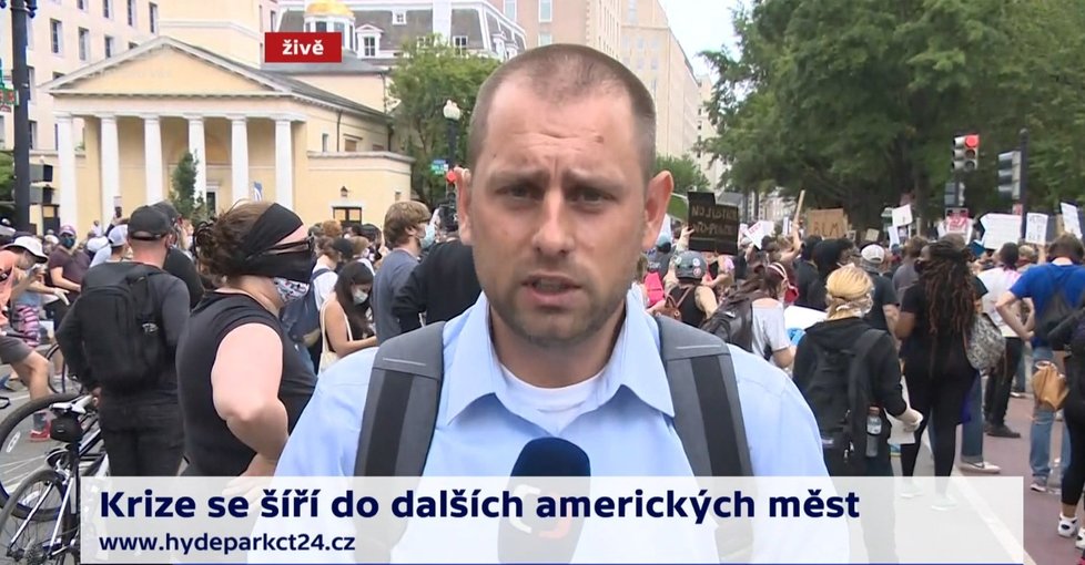 Reportér David Miřejovský informuje o nepokojích v USA.