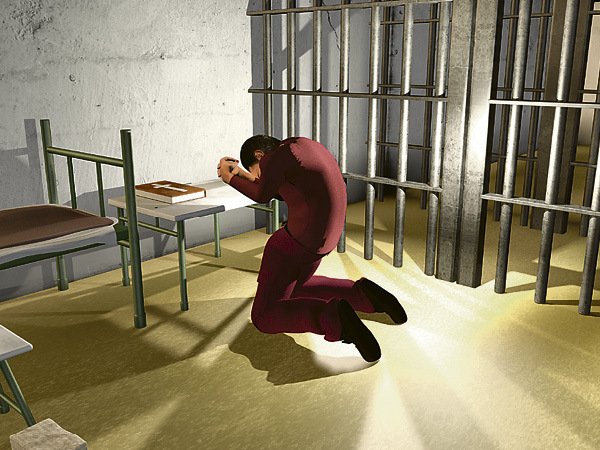 Vězni mohou využít čas k rozjímání a modlitbám.