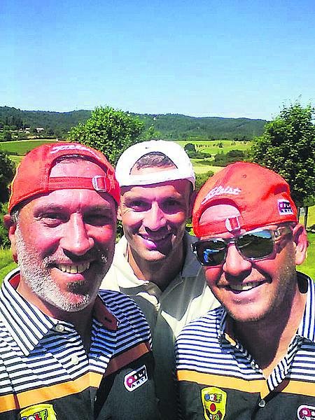 S Pavlem Nečasem a Erichem Brabcem na golfu.