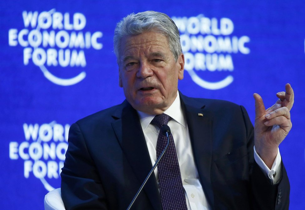 Světové ekonomické fórum v Davosu 2016: Německý prezident Joachim Gauck