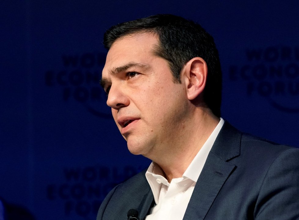 Řecký premiér Alexis Tsipras na Světovém ekonomickém fóru v Davosu.