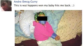 Curry foto svázané dcerky umístil na Facebook a to se brzy poté raketovou rychlostí začalo šířit internetem