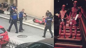 Kamarádi vyrazili na premiéru Deadpoola 2 v kostýmech, cestou je zatkla protiteroristická policie. Film ale nakonec stihli.